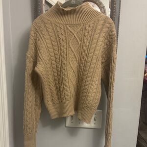 Cable Knit Tan Sweater